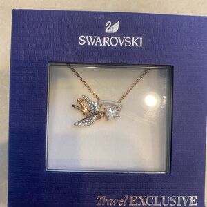 Swarovski Gold and Silver Bird Pendant Necklace
